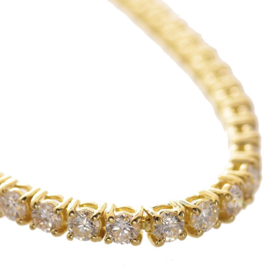 テニスブレスレット メンズ 18金 18k ダイヤモンド 5カラット k18