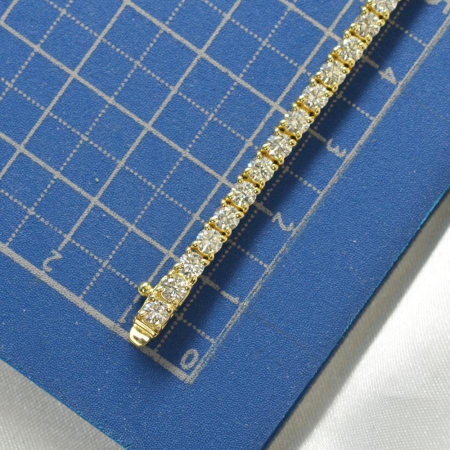 テニスブレスレット メンズ 18金 18k ダイヤモンド 5カラット k18