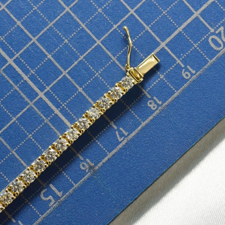 テニスブレスレット メンズ 18金 18k ダイヤモンド 5カラット k18