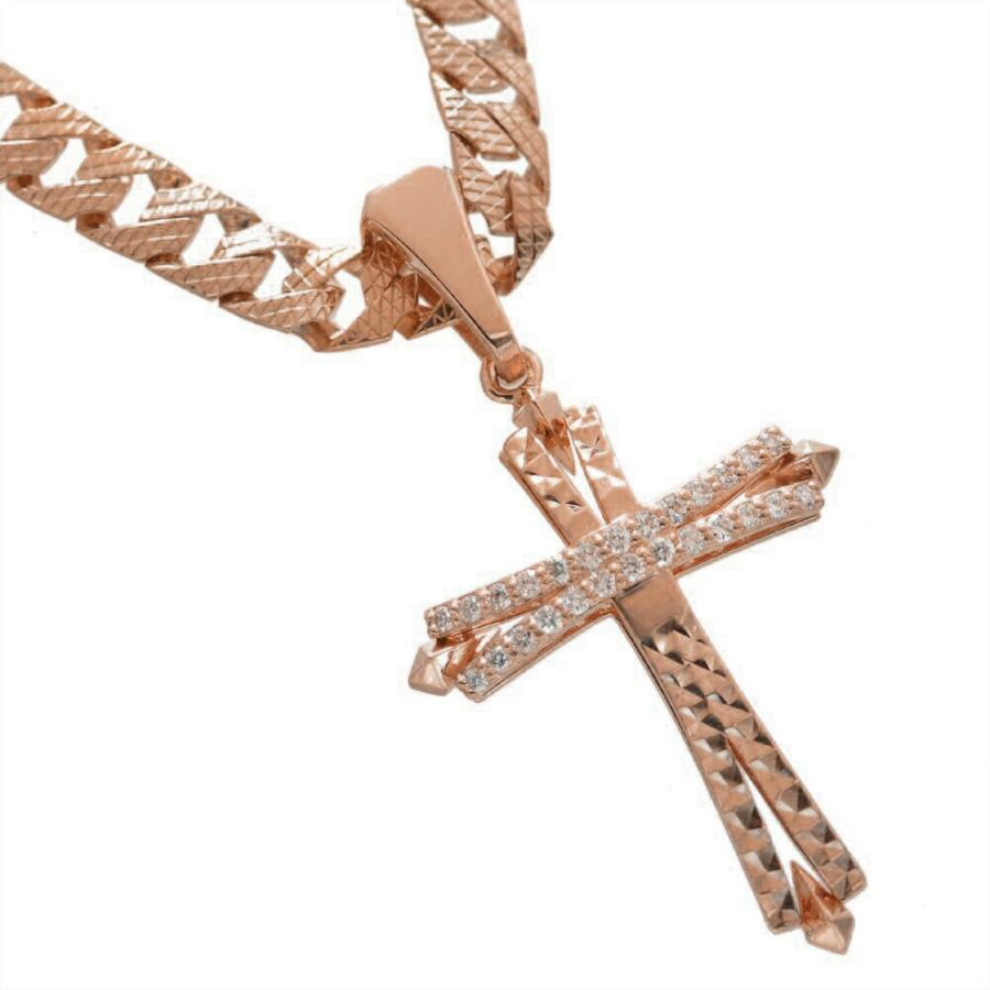 喜平 ネックレス 18金 K18 ピンクゴールド ダイヤモンドクロス ペンダントトップセット 50cm 喜平チェーン  :CTC01149:アクセサリーマート - 通販 - Yahoo!ショッピング