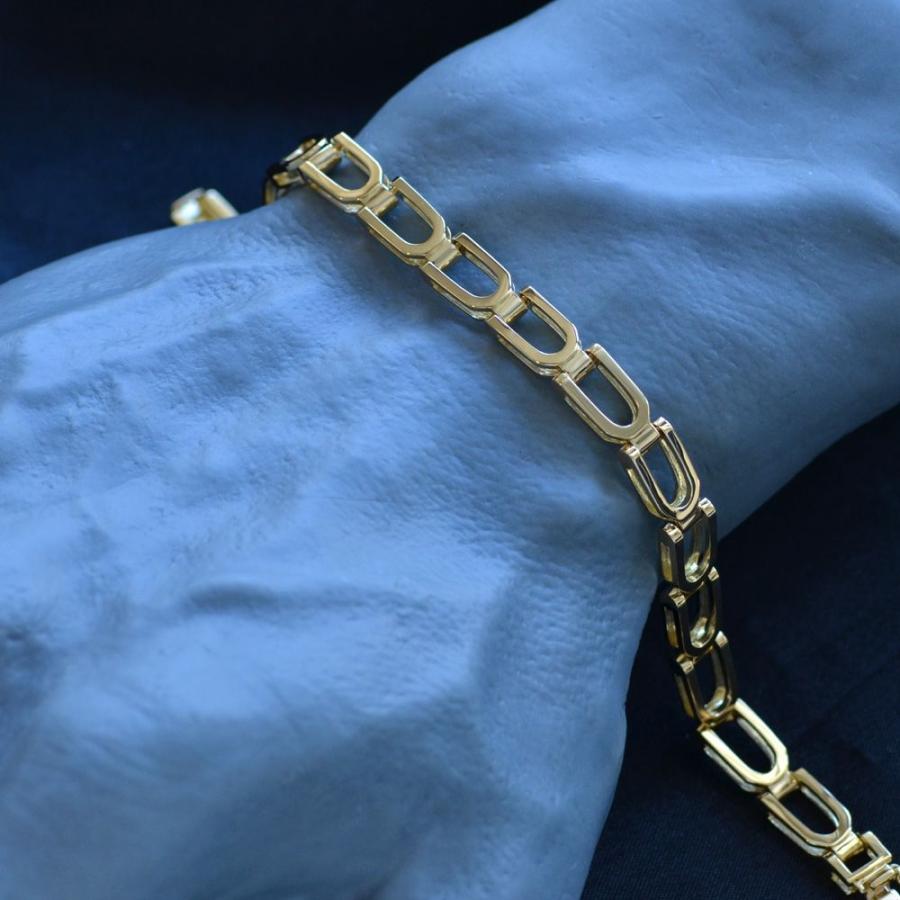 18金 18k ブレスレット K18 メンズブレスレット ゴールド 19cm 男性