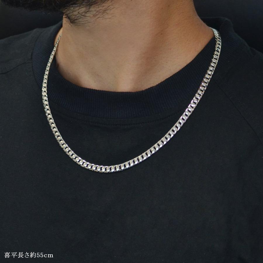 喜平 ネックレス メンズ 純プラチナ Pt999 55cm K18 ホワイトゴールド