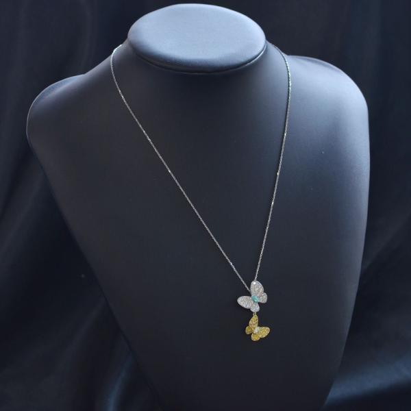 新春クーポン】ネックレス レディース 18金 K18 プラチナ パライバ