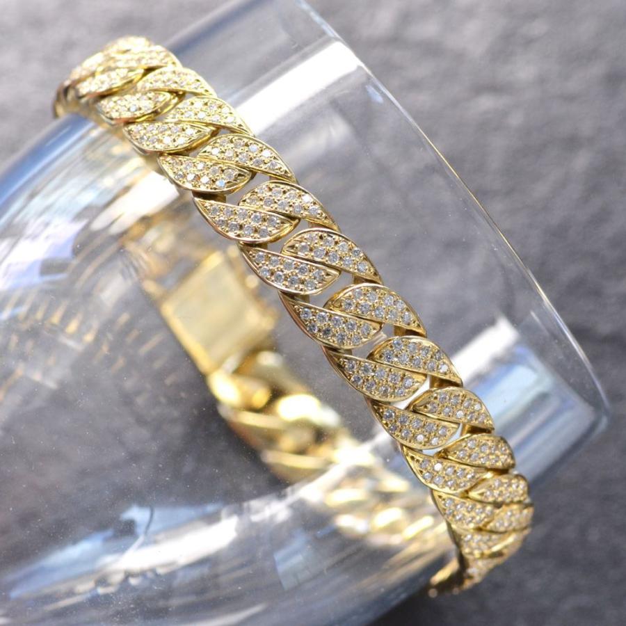 喜平 ブレスレット 18金 ダイヤモンド 2.8カラット K18 20cm ゴールド