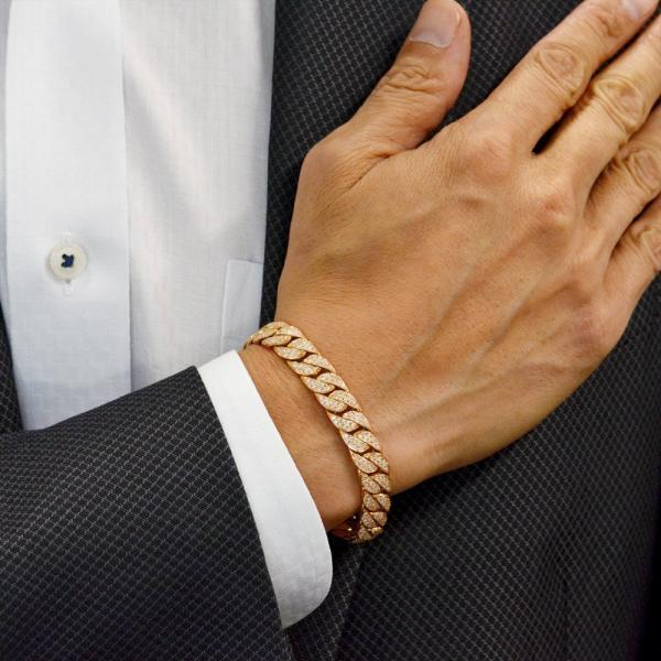 新春クーポン】喜平 ブレスレット メンズ 18金 ピンクゴールド