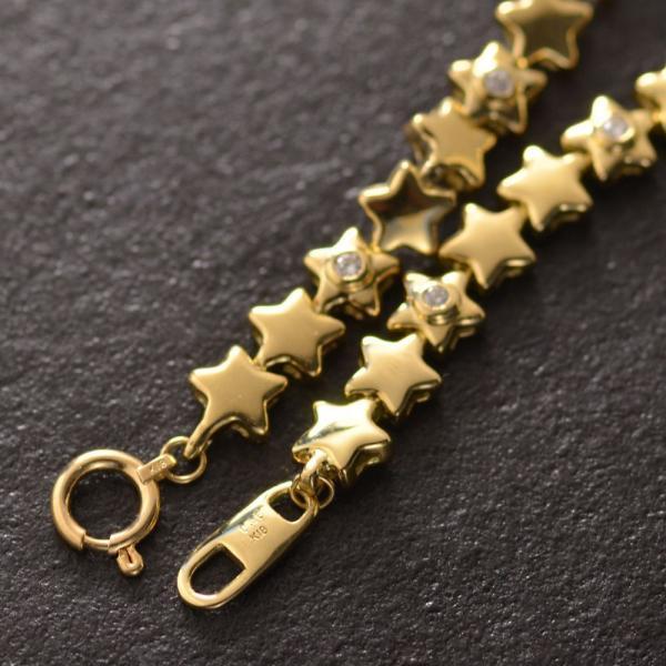 K18スターゴールドブレスレット　2355K2504 K18スターゴールドブレスレット2355K2504