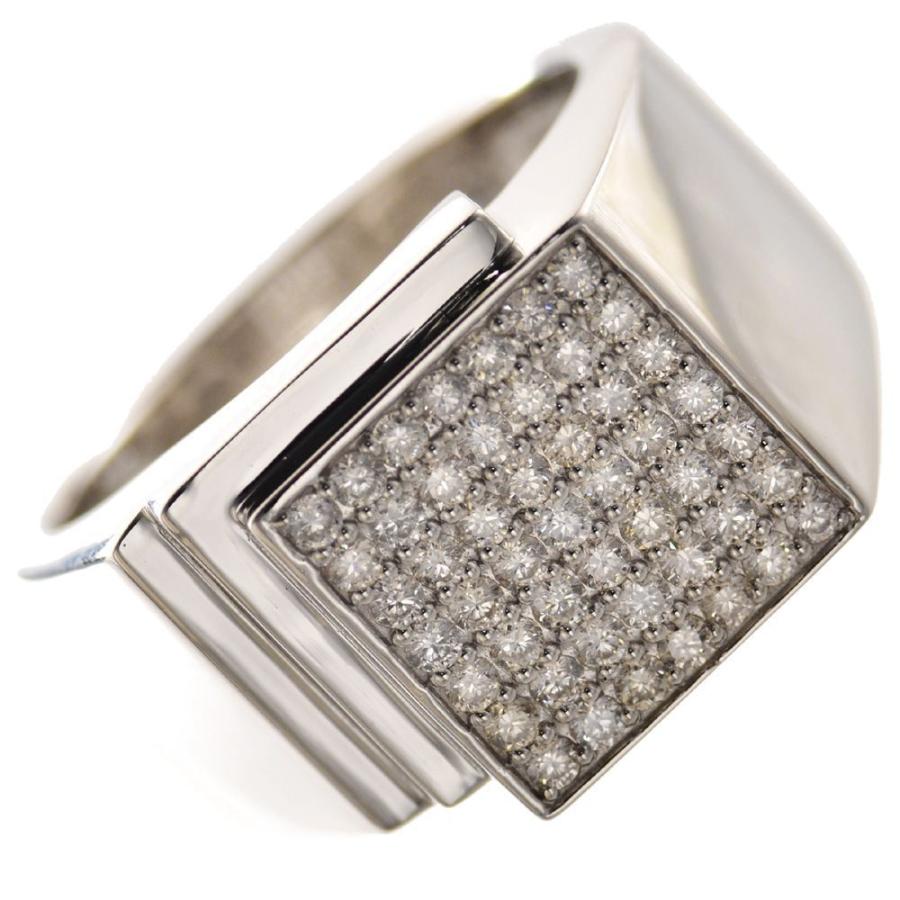 ダイヤモンド 印台 メンズリング 指輪 プラチナ 印台リング Pt950 幅広