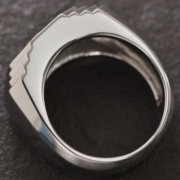 NICOLP Pt950 角型リング 印台 スクエア シルバー 16号 プラチナ NICOLP Pt950 角型リング 印台 スクエア シルバー 16号 プラチナ