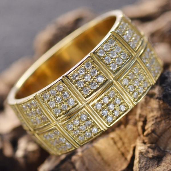 指輪 メンズリング 18金 K18 ダイヤモンド 0.8カラット リング ゴールド メンズ 男性 幅広 ごつい 日本製 刻印入り 鑑別書付き  :CTC01236:アクセサリーマート - 通販 - Yahoo!ショッピング