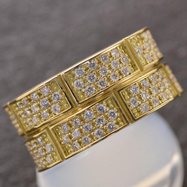 指輪 メンズリング 18金 K18 18k ダイヤモンド リング ゴールド メンズ