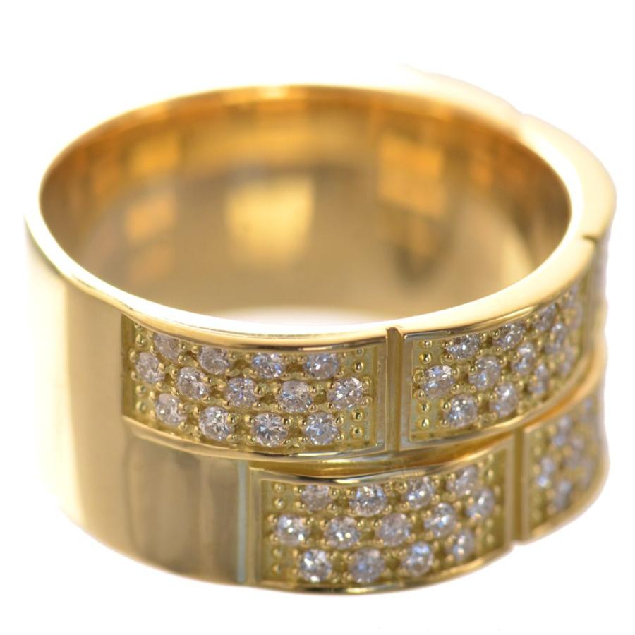 指輪 メンズリング 18金 K18 18k ダイヤモンド リング ゴールド メンズ