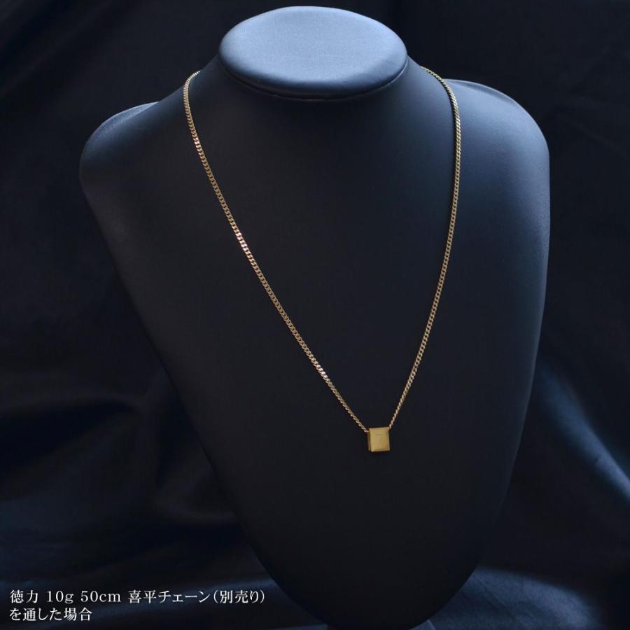 K18 ペンダントトップ 喜平用 18金 ゴールド ビーズ イニシャル アルファベット 数字 ナンバー リバーシブル 大サイズ ユニセックス ペンダントヘッド 男性の画像