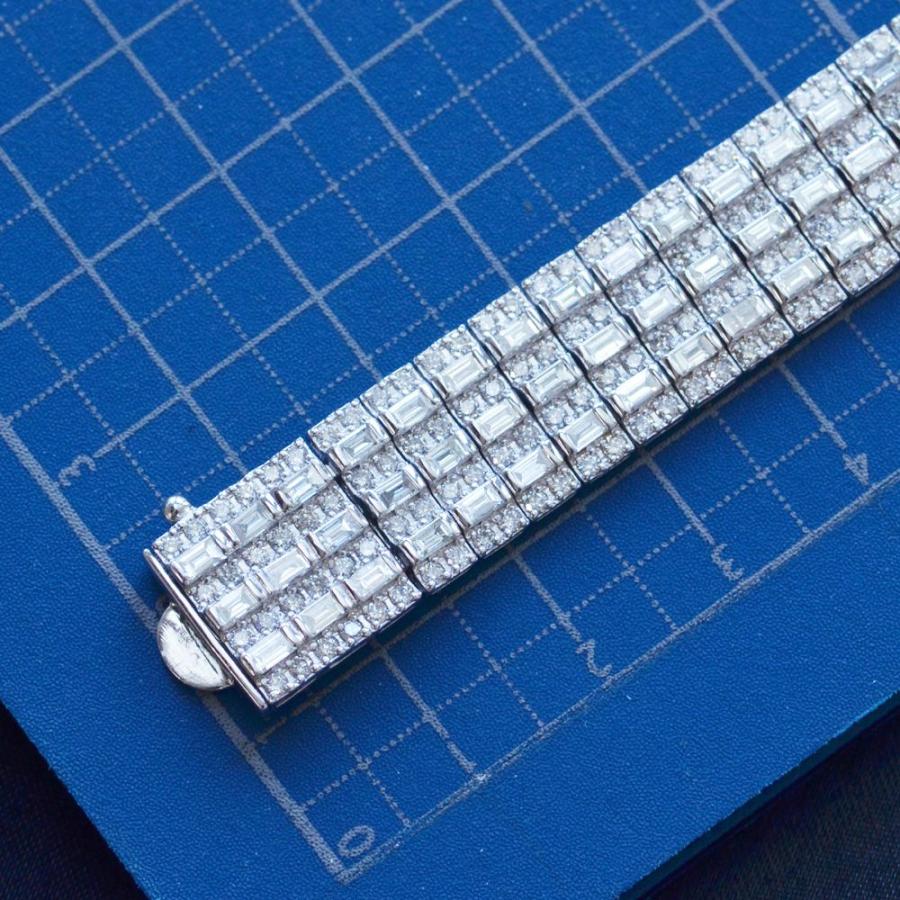 プラチナ ブレスレット メンズ バゲットカットダイヤモンド 11ct レディース 男女兼用 ユニセックス Pt900 日本製 刻印入り 鑑別書付き 爆買 |  | 10
