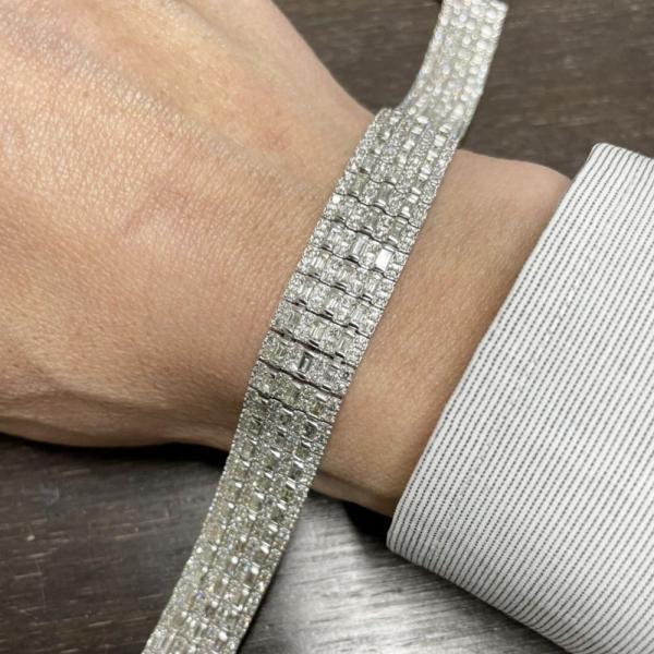 pt900ダイヤモンドカット ブレスレット