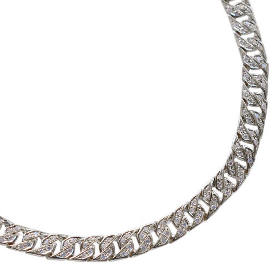喜平 ネックレス プラチナ ダイヤモンド 2ct Pt900 50cm リバーシブル