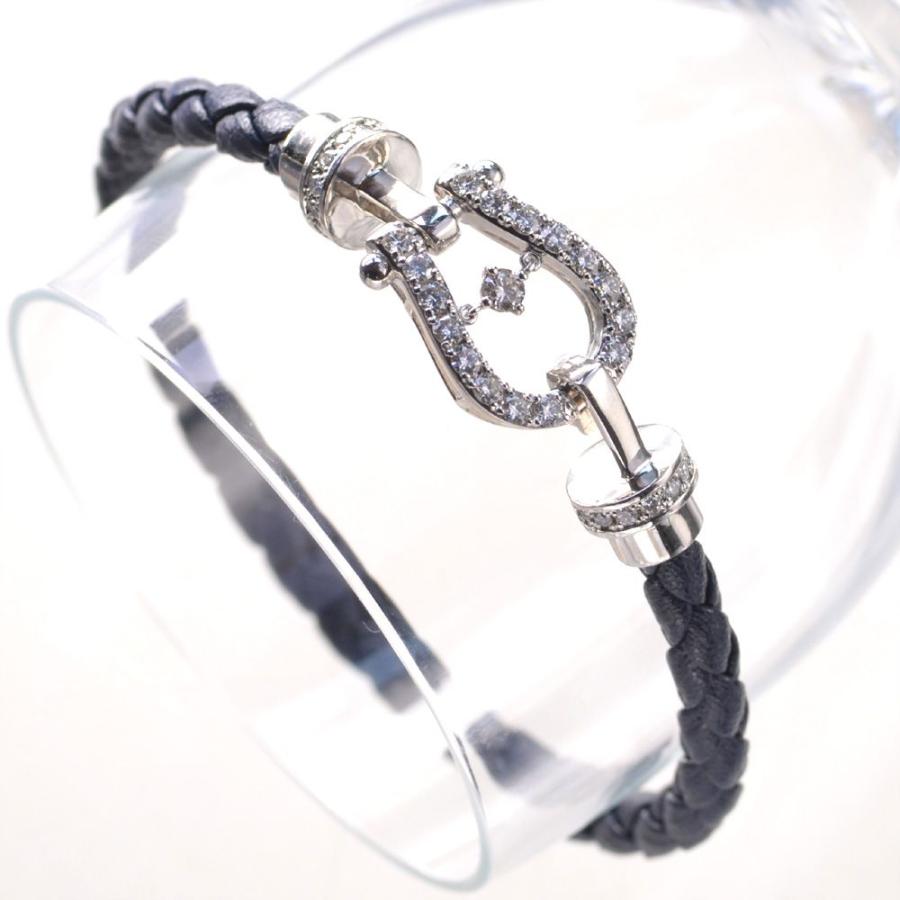 ダイヤモンド ブレスレット メンズ プラチナ Pt900 バックル 革紐