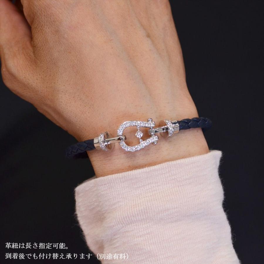 ダイヤモンド ブレスレット メンズ プラチナ Pt900 バックル 革紐