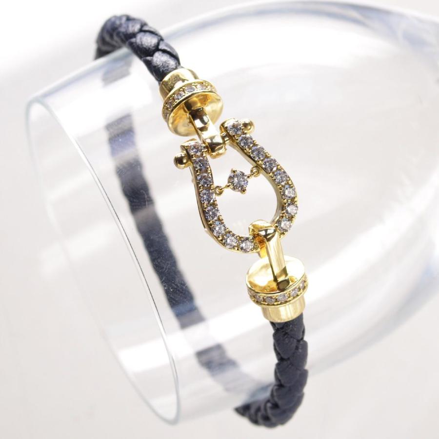 ダイヤモンド ブレスレット メンズ K18 18金 18k ゴールド バックル 革