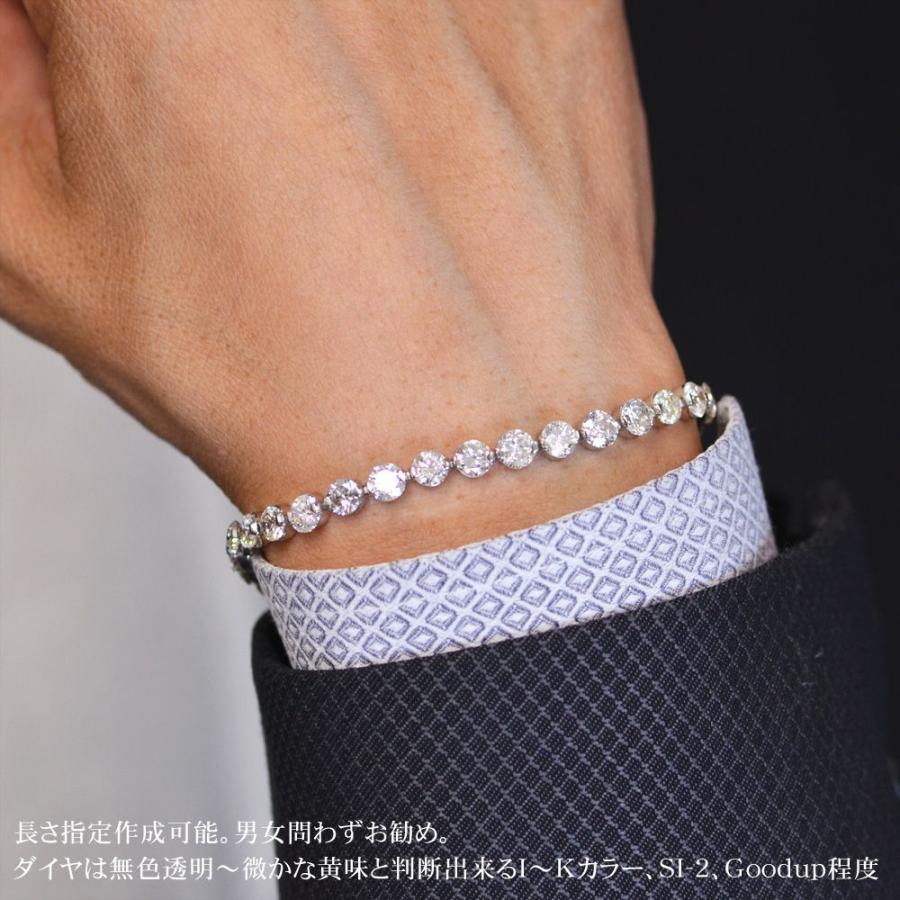ダイヤモンド ブレスレット プラチナ 10カラット テニスブレスレット