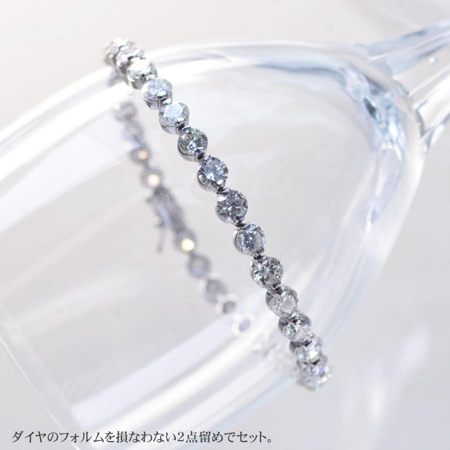 ダイヤモンド ブレスレット プラチナ 10カラット テニスブレスレット