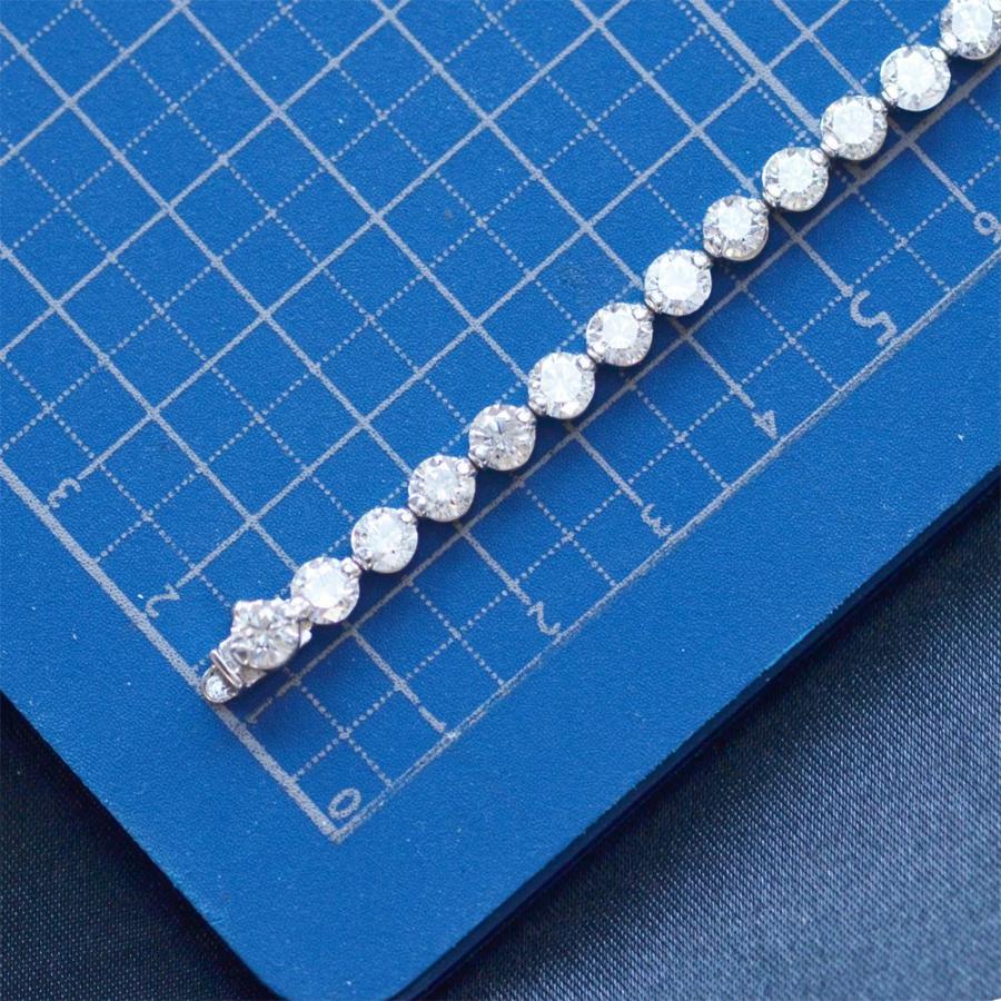ダイヤモンド ブレスレット プラチナ 10カラット テニスブレスレット