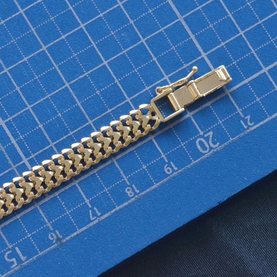 ブレスレット メンズ K18 18金 ゴールド 喜平 プレート ハート