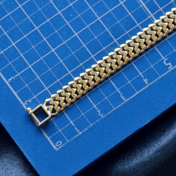 ブレスレット メンズ K18 18金 ゴールド 喜平 プレート ハート