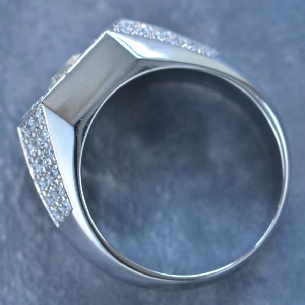 プラチナ印台リング14.3g【ダイヤモンド0.36ct、プラチナPt900】 プラチナ印台リング14.3g【ダイヤモンド0.36ct、プラチナPt900】