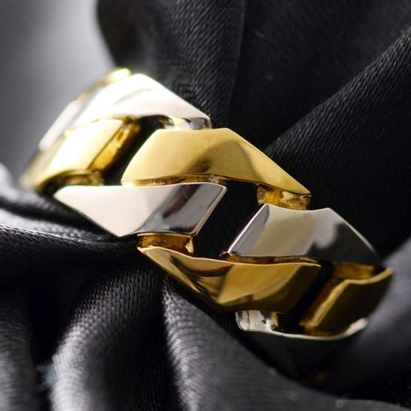 喜平 リング K24 24金 純プラチナ メンズ コンビ 指輪 純金 ゴールド