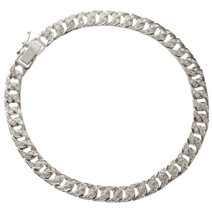 喜平 アンクレット メンズ プラチナ ダイヤモンド Pt900 24cm