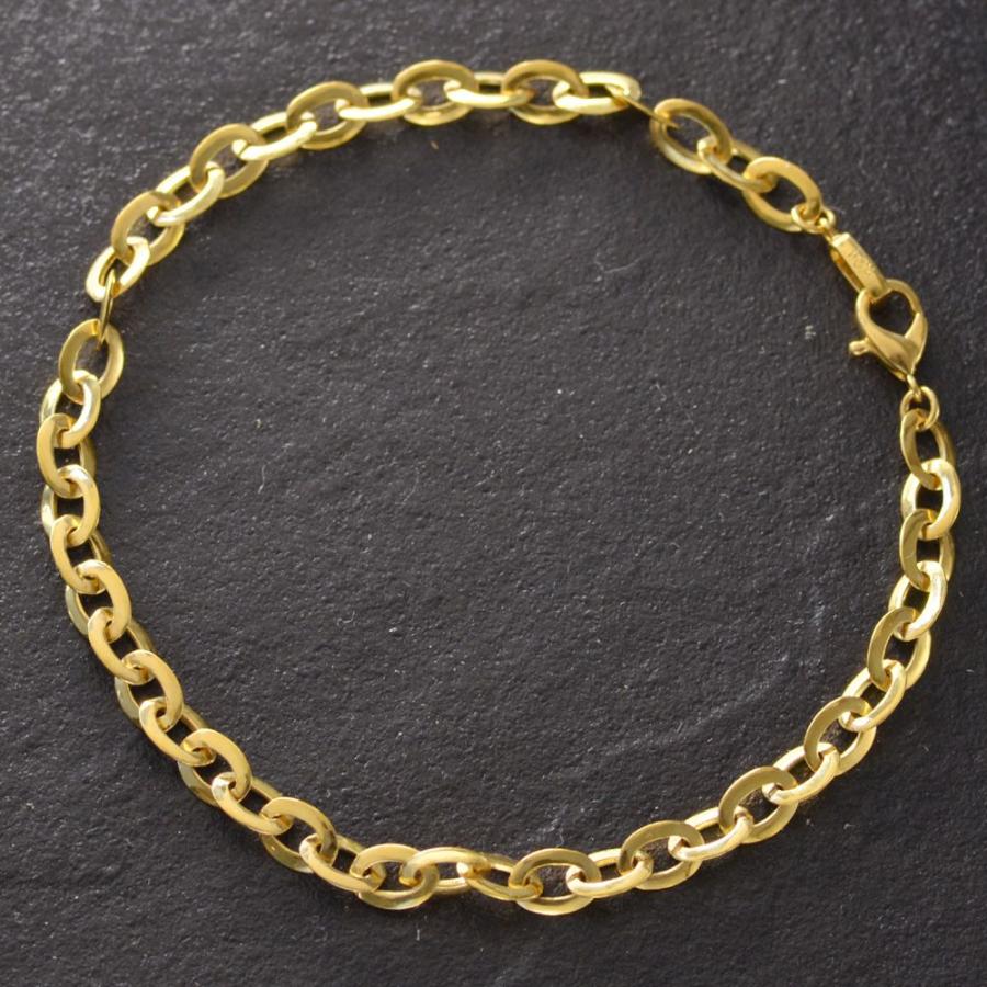 アンクレット メンズ K24 純金 24金 ゴールド 25cm 地金 メンズ