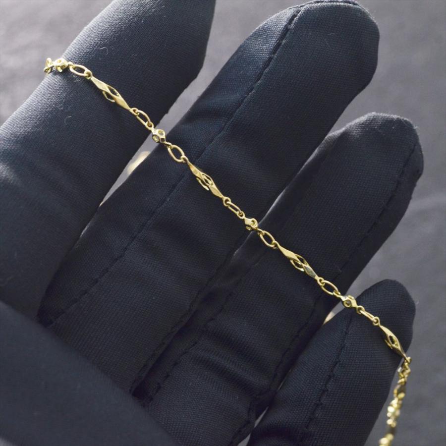 アンクレット メンズ K18 18金 ゴールド 25cm 地金 メンズアンクレット