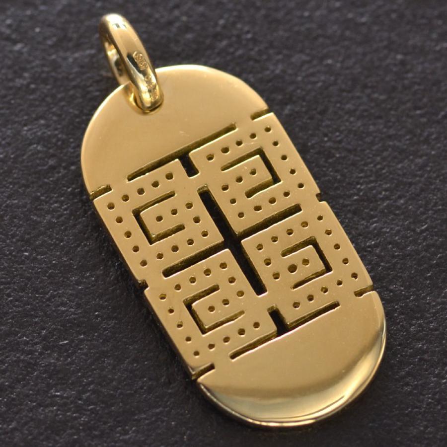 18金ダイアペンダント ネックレス メンズ K18 18金 ゴールド ダイヤモンド ドッグタグ