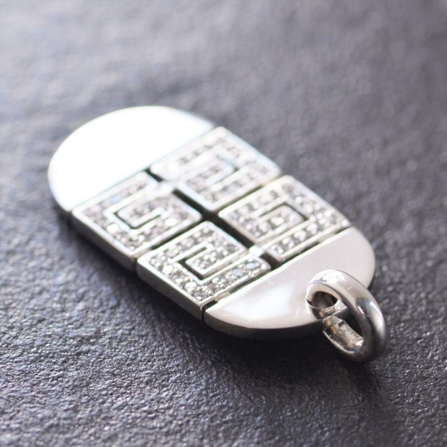 ネックレス メンズ プラチナ Pt900 ダイヤモンド ドッグタグ