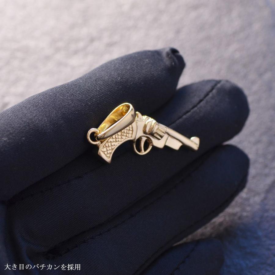 ペンダントトップ メンズ K18 18金 ゴールド ピストル 拳銃モチーフ