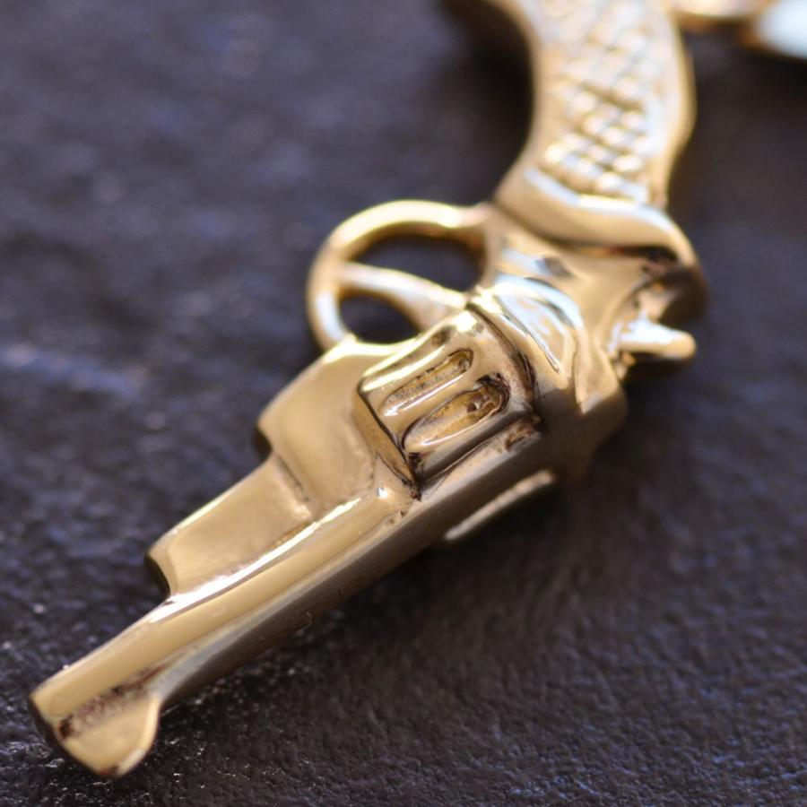 ペンダントトップ メンズ K18 18金 ゴールド ピストル 拳銃モチーフ