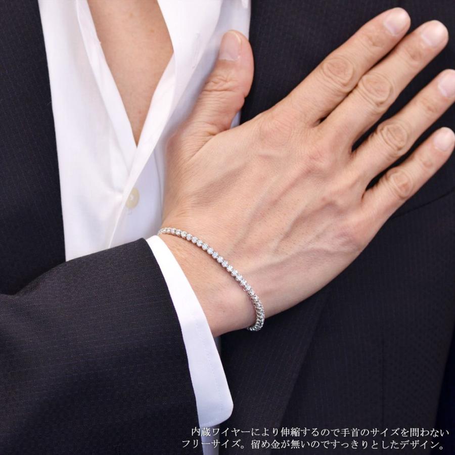 ブレスレット メンズ K18WG 18金 18k ホワイトゴールド ダイヤモンド 2