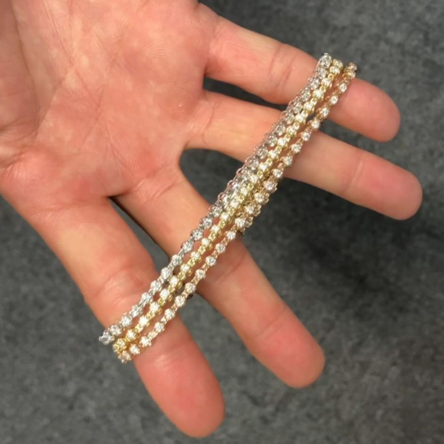 ブレスレット メンズ K18WG 18金 18k ホワイトゴールド ダイヤモンド 2