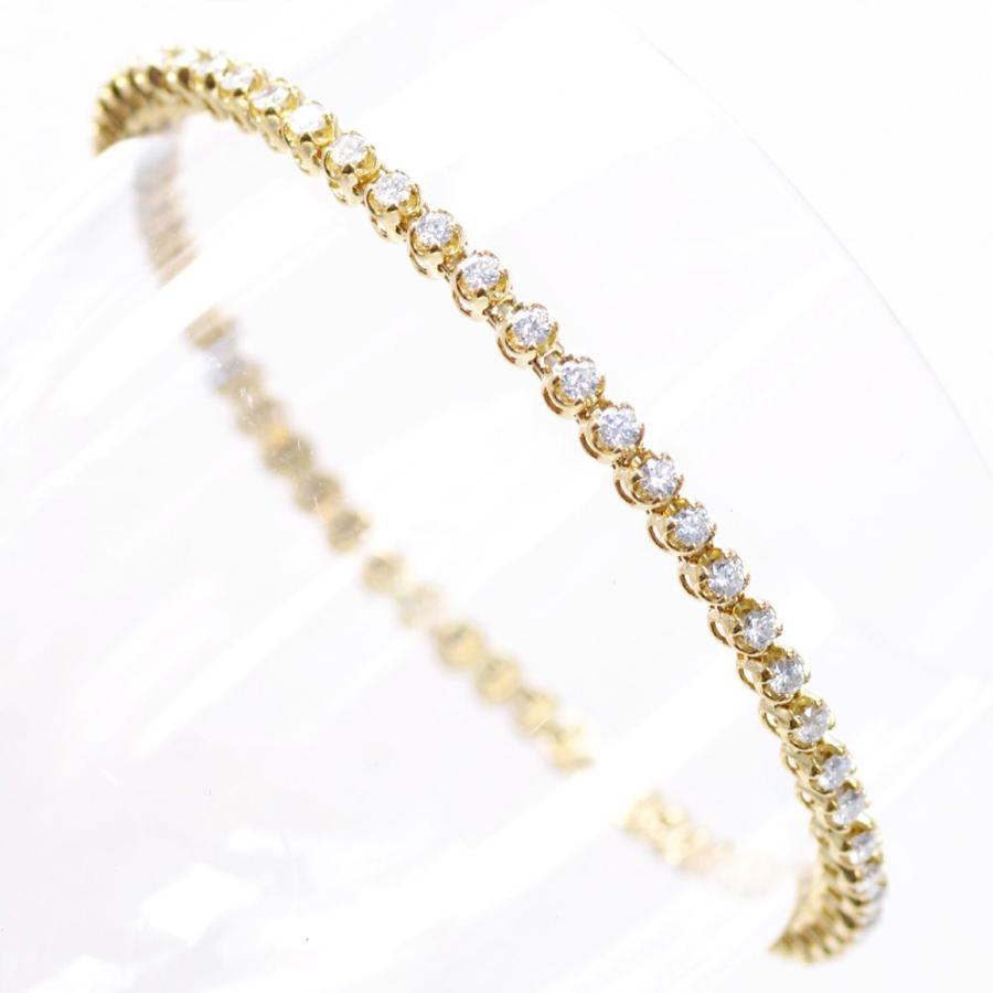 ブレスレット メンズ K18 18金 18k イエローゴールド ダイヤモンド 2