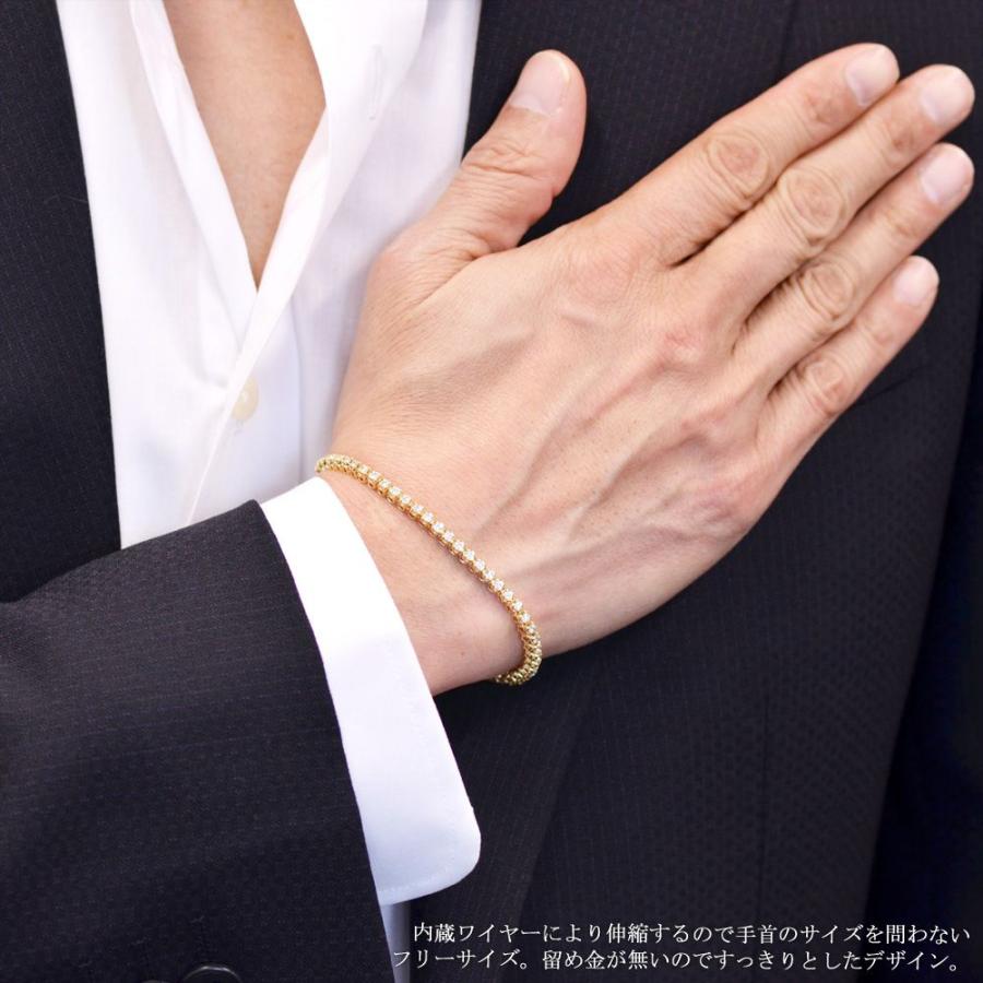 ブレスレット メンズ K18 18金 18k イエローゴールド ダイヤモンド 2