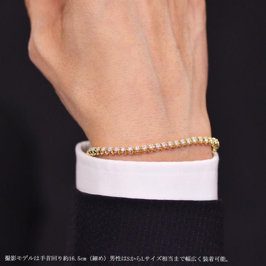 ブレスレット メンズ K18 18金 18k イエローゴールド ダイヤモンド 2