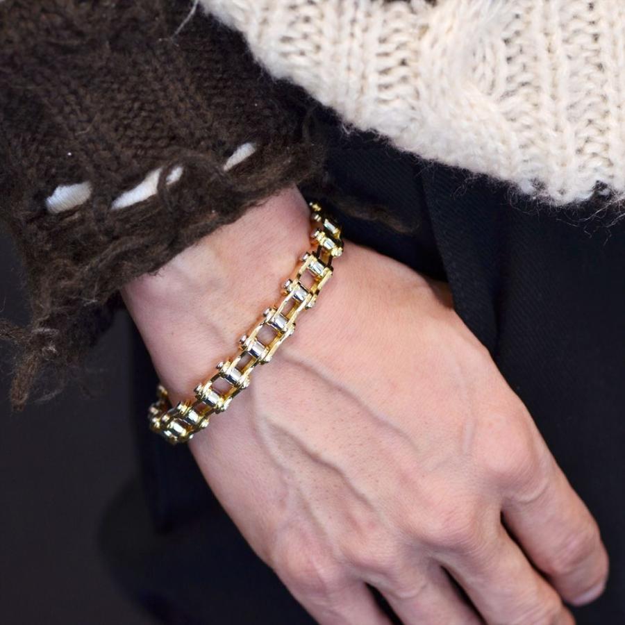 ブレスレット メンズ K18 18金 18k プラチナ コンビ メンズ