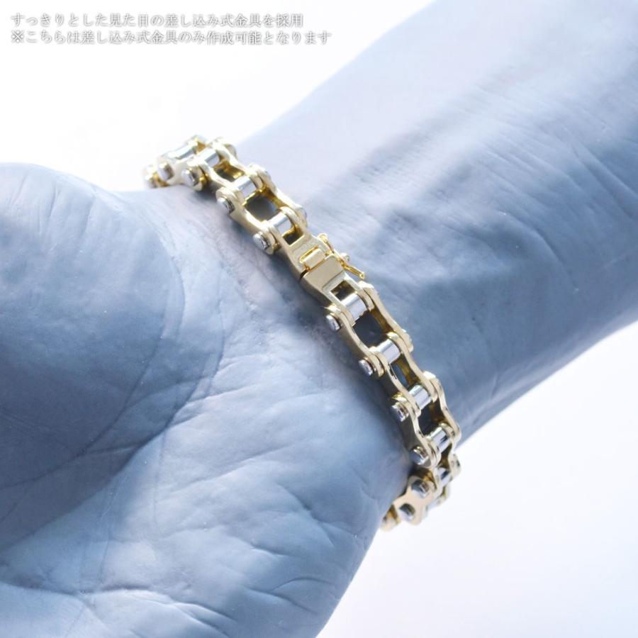 ブレスレット メンズ K18 18金 18k プラチナ コンビ メンズ