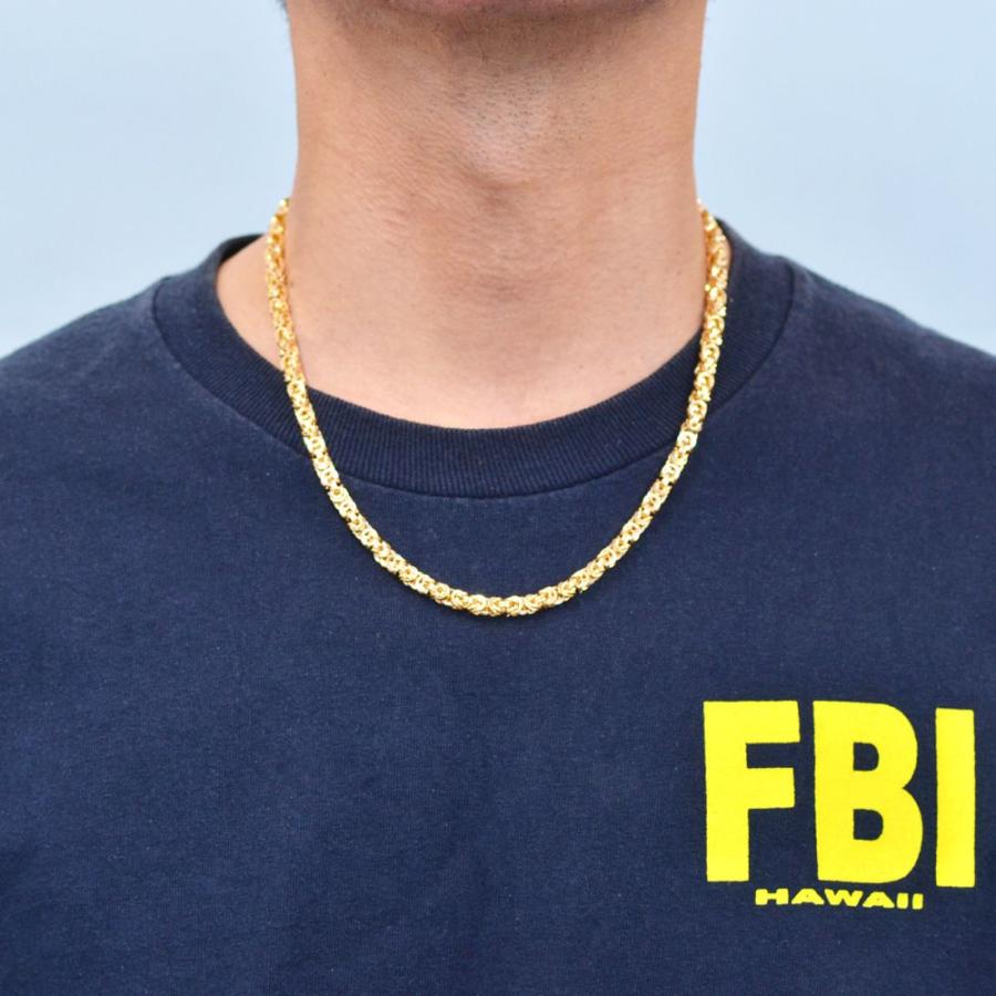 18金仕上げ Tチェーンネックレス ゴールド 金 チェーン メンズ