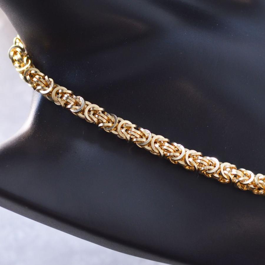 金欠特価 メキシコ無銘 50cm50g 925 変則ビザンチンチェーン GW限定特価】チェーンネックレス メンズ K18 ビザンチンチェーン 18金