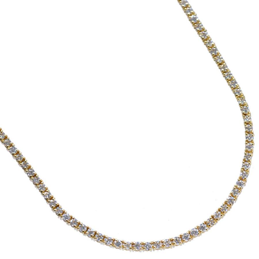 テニスネックレス メンズ K18 18金 ダイヤモンド 7カラット 50cm