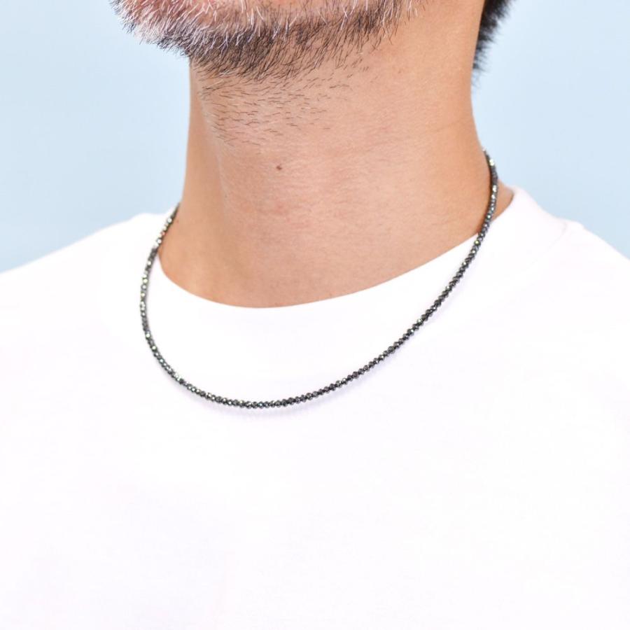 プラチナ ネックレス メンズ ブラックダイヤモンド 30カラット メンズ  