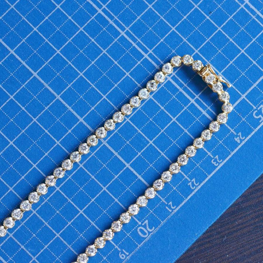 k18 テニスダイヤネックレス　10ct K18 テニスネックレス 10ct ダイヤモンド 50cm メンズ ブランド