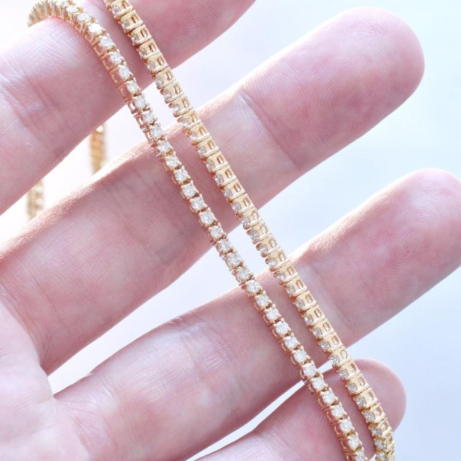 12%OFFクーポン】テニスネックレス メンズ K18PG 18金 ダイヤモンド 7