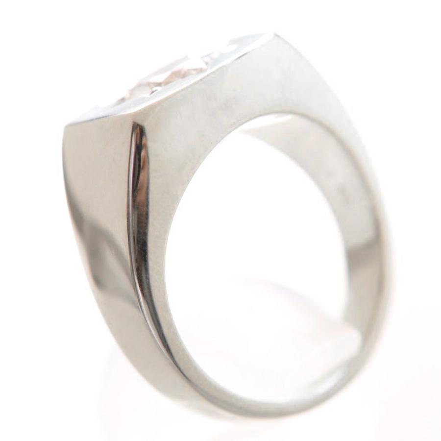 印台 リング プラチナ 指輪 メンズリング ダイヤモンド 1カラット 印台